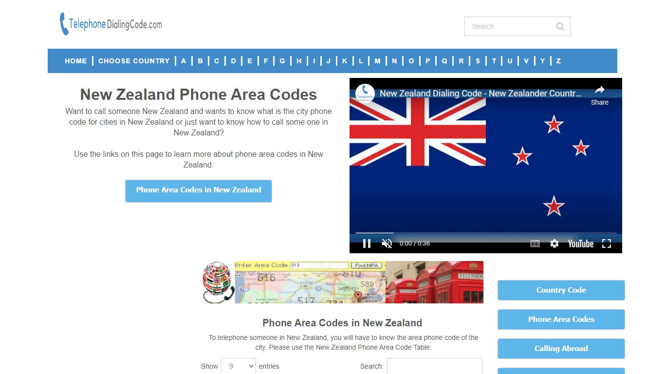 Phone Area Codes in New Zealand - telephonedialingcode.com