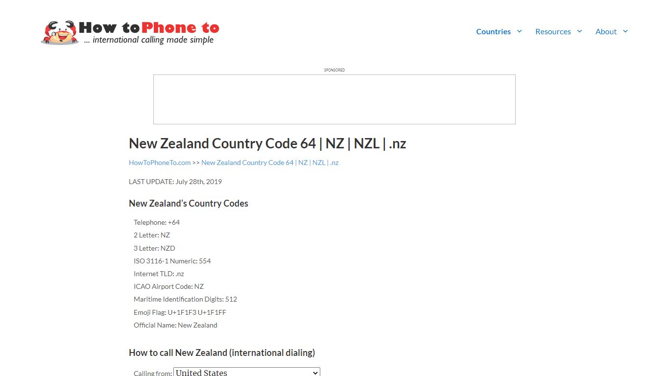 New Zealand Country Code 64 | NZ - HowToPhoneTo.com