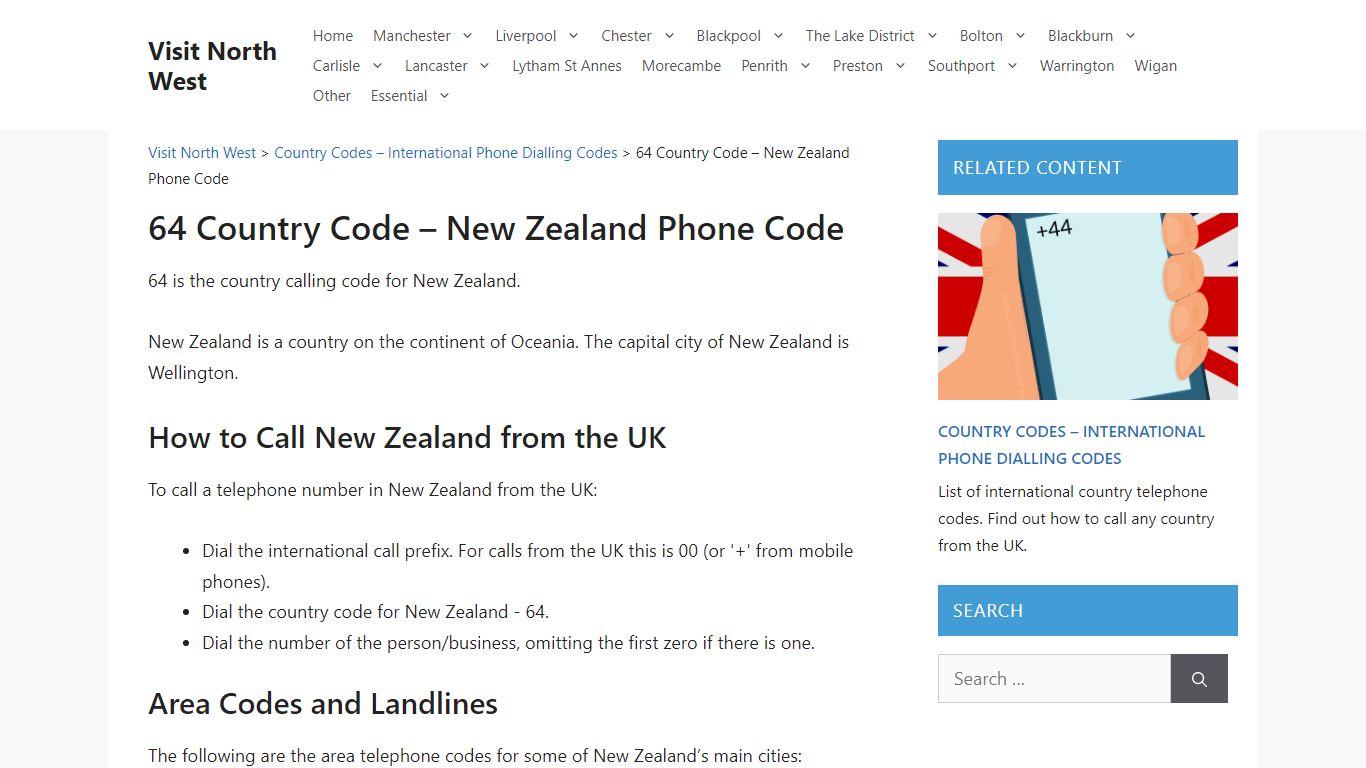 64 Country Code – New Zealand Phone Code - Visit North West
